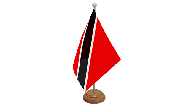 Trinidad and Tobago Small Flag with Wooden Stand